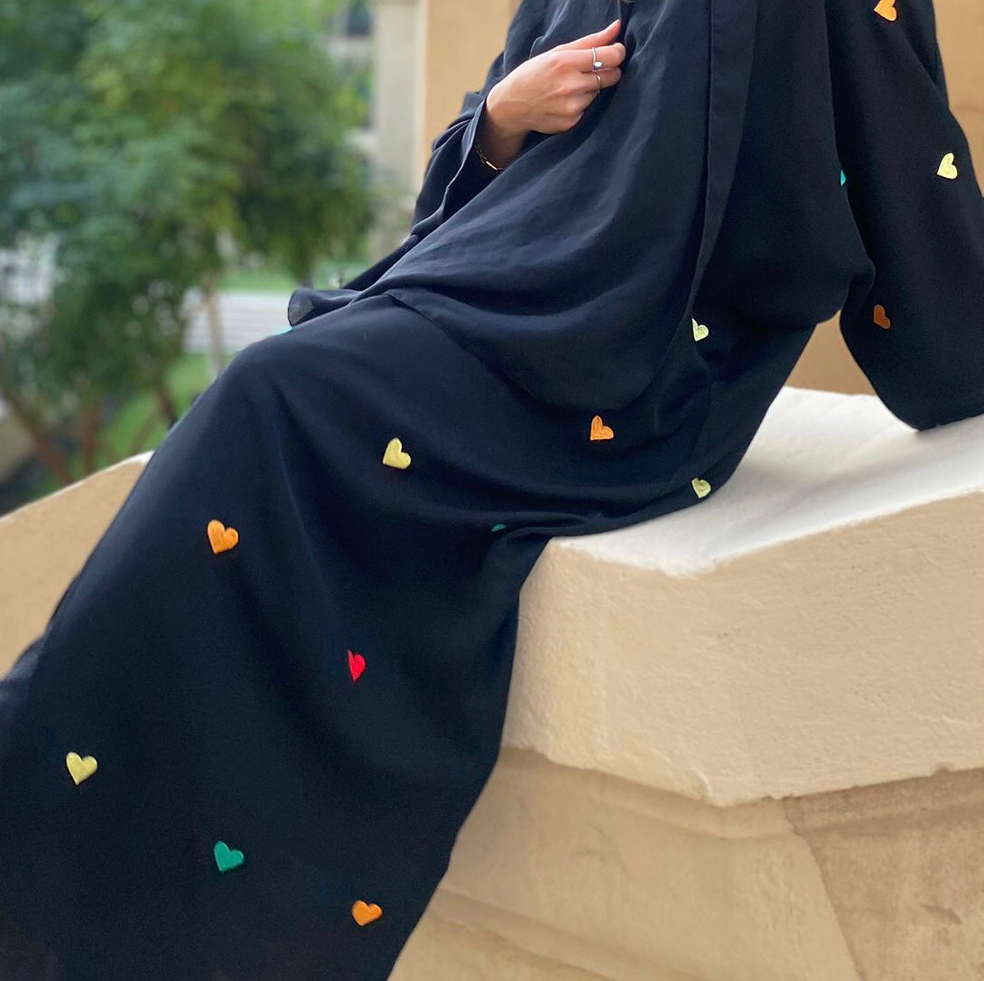 Black Heart Abaya